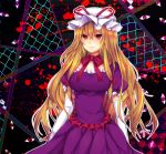  blonde_hair blood breasts dress elbow_gloves eyes furapechi gloves long_hair red_eyes ribbon smile solo touhou yakumo_yukari 