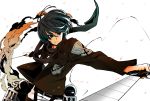  hachimitusplinter mikasa_ackerman scarf shingeki_no_kyojin sword weapon 