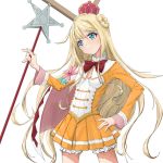  1girl atelier_(series) atelier_meruru blonde_hair blue_eyes bow cosplay crown flower genshiken long_hair merurulince_rede_arls merurulince_rede_arls_(cosplay) sanadafelix skirt solo susanna_hopkins 