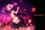  candy cape coffee-kizoku halloween original pink_hair scan short_hair thigh-highs thighhighs wings 