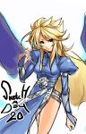  armor armored_dress blonde_hair breasts breath_of_fire breath_of_fire_ii bridal_gauntlets dress eu03 legs long_hair nina_(breath_of_fire_ii) puffy_sleeves side_slit sketch solo thigh_strap thighs 