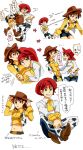  1girl boots brown_eyes brown_hair cowboy_boots cowboy_hat genderswap green_eyes hat jesse jessie_the_yodeling_cowgirl mato mato_(pixiv) midriff navel pixar red_hair redhead sheriff_woody toy toy_story translated translation_request woody 