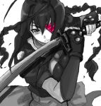  braid eyepatch jubei-chan nanohana_jiyuu ninja solo sword weapon 