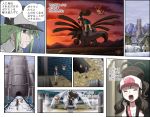  blue_eyes brown_hair comic green_eyes green_hair hat hydreigon left-to-right_manga n_(pokemon) pokemoa pokemon pokemon_(creature) pokemon_(game) pokemon_black_and_white pokemon_bw ponytail rain snow tears touko_(pokemon) translated translation_request vest victini windmill 