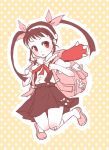  backpack bag bakemonogatari bandaid bear_paw black_hair hachikuji_mayoi long_hair monogatari_(series) paws randoseru red_eyes sayo_(pixiv2776630) solo twintails 