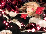  blonde_hair hair_ribbon nod open_mouth outstretched_arms ribbon rumia short_hair skirt skirt_set solo the_embodiment_of_scarlet_devil touhou youkai 