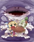  blonde_hair capcom cha-cha gigginox green_eyes monster monster_hunter monster_hunter_3_g ponta_(bokuiki!) 