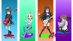  drumsticks guitar ichii_tooru instrument k-on! keyboard_(instrument) momoki_run nishi_yuuko parody tennouji_nagisa 