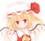  ascot blonde_hair bust flandre_scarlet hat red_eyes shize_(coletti) smile solo the_embodiment_of_scarlet_devil touhou wings xyxy0707 