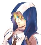  armor blonde_hair bust fate/prototype fate_(series) green_eyes hood male saber_(fate/prototype) short_hair simple_background sketch solo white_background xrjingx 