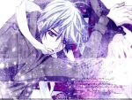  eyes kiryu kiryu_zero knight love purple sadness scarf snow sorrow vampire vampire_knight white_hair zero 