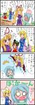  chen comic gap head_bump highres patchouli_knowledge surprised tatara_kogasa touhou translated translation_request yakumo_ran yakumo_yukari yuzuna99 