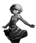  bare_shoulders dress eirene_(oniro) elbow_gloves flat_chest gloves magical_girl monochrome oniro original pas_(paxiti) short_hair sketch solo strapless_dress 