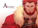  armor beard cape close-up facial_hair fate/zero fate_(series) male red_eyes red_hair redhead rider_(fate/zero) shirotsumekusa solo 