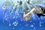  aqua_eyes aqua_hair crying deep-sea_girl_(vocaloid) dress hatsune_miku long_hair rihoo_(hakuri) shinkai_shoujo_(vocaloid) twintails underwater vocaloid water 