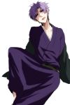  alternate_hair_color fate/zero fate_(series) haori japanese_clothes kimono male matou_kariya purple_eyes purple_hair short_hair solo violet_eyes warakusa what_if 