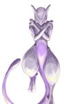  mewtwo no_humans pokemon pokemon_(creature) purple serene_(gusarme) simple_background solo tail thighs white_background 