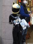  bodysuit catsuit celty_sturluson censored cosplay durarara!! helmet identity_censor latex photo real_person solo 