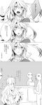 book comic contemporary highres jewelry long_hair milla_maxwell monochrome necklace smile tales_of_(series) tales_of_xillia translated translation_request zubora_na_kintoki 