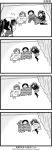 4koma casual comic hairband highres if_they_mated kandanchi koharu_(kandanchi) koizumi_miki kyonta_(kandanchi) monochrome ponytail short_hair silent_comic sleeping suzumiya_haruhi suzumiya_haruhi_no_yuuutsu translation_request twintails 