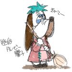  bamboo_broom broom chamupei cosplay dress droopy kasodani_kyouko kasodani_kyouko_(cosplay) sketch solo touhou 