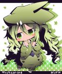  chibi green_eyes green_hair hat long_hair nijiirosekai personification pokemon satsuki_mei_(sakuramochi) solo twintails tyranitar 