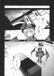  coffin comic highres monochrome remilia_scarlet suichuu_hanabi touhou translated 