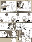  1girl accelerator akina422 bad_id choker closed_eyes comic couch eyes_closed hair_ornament hairpin misaka_worst monochrome pillow short_hair smile to_aru_majutsu_no_index translated translation_request 