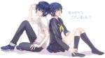  blue_eyes blue_hair cabbie_hat dual_persona hat humio_(oriba) persona persona_4 reverse_trap school_uniform shirogane_naoto short_hair skirt tomboy 