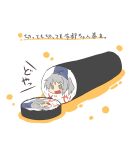  hat makizushi mononobe_no_futo open_mouth pun setsubun smile solo sushi tate_eboshi touhou translated translation_request viva!! 