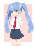  akira_(natsumemo) bad_id blue_eyes blue_hair blush flat_chest gretel long_hair necktie otogi-jushi_akazukin skirt solo twintails 