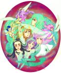  aji_nori aura_battler_dunbine bel_al black_hair blue_eyes blue_hair brown_eyes brown_hair cham_fau character_request el_fino elle_humn fairy fairy_wings green_eyes green_hair hair_ornament hairclip kean_keats long_hair marvel_frozen multiple_girls pink_hair purple_eyes purple_hair reml_luft seisenshi_dunbine shiela_labarna very_long_hair violet_eyes wings 