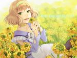  alternate_costume blonde_hair choker collarbone dress flower green_eyes hairband highres maruishi natalia_luzu_kimlasca_lanvaldear short_hair smile solo tales_of_(series) tales_of_the_abyss yellow 