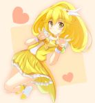  blonde_hair blush blush_stickers boots bow choker cure_peace double_v dress frills griefwear hair_ornament kise_yayoi long_hair magical_girl precure skirt smile smile_precure! solo v wings wrist_cuffs yellow yellow_dress yellow_eyes 