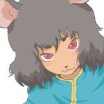  :3 animal_ears black_hair blush grey_hair mouse_ears mouse_nose nazrin red_eyes short_hair smile solo touhou zyayu 