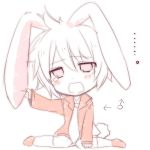  animal_ears bunny_ears copyright_request mishima_kurone monochrome tail 