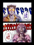  alternate_costume bakemonogatari dondongarara funny_glasses glasses hawaiian_shirt highres kaiki_deishuu monogatari_(series) senjougahara_hitagi short_hair spoilers sunglasses translated translation_request 