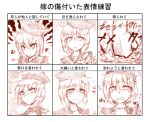  annoyed blood crescent expressions hat kazetto lunasa_prismriver monochrome pout punching reaching_out sad short_hair snail solo tears touhou wavy_mouth 