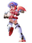  :o ass back beam_rifle blue_eyes blue_hair character_request clenched_hand fist from_behind genoace gun gundam gundam_age jpeg_artifacts looking_back mecha_musume open_mouth panties sasayuki short_hair simple_background solo underwear weapon white_background white_panties 