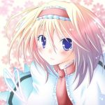  alice_margatroid bad_id blonde_hair blue_eyes blush colored heart looking_at_viewer lowres meiya_neon solo touhou 