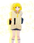  blonde_hair brown_eyes cardigan inumoto kise_yayoi long_hair precure school_uniform skirt skirts smile_precure! solo 