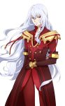  albino coat duke_pantarei enomoto_(luck-by-luck) gloves long_hair male pants red_eyes solo tales_of_(series) tales_of_vesperia white_background white_hair 