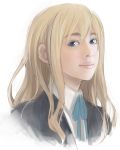  blonde_hair blue_eyes k-on! kotobuki_tsumugi long_hair portrait realistic shoumaru_(gadget_box) solo 