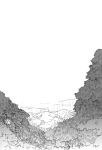  cloud comic forest ibuki_suika monochrome mountain nature pixiv_manga_sample scenery touhou translation_request 