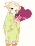  bad_id blonde_hair blush character_request heart mase_yuuko pantyhose saki solo tokumi_yuiko valentine 