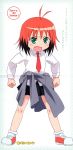  absurdres antennae fang highres kill_me_baby red_hair redhead school_uniform solo unused_character 