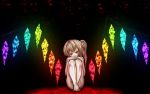  bad_id barefoot blonde_hair darkness flandre_scarlet glowing glowing_eyes glowing_wings hands_on_knees large_wings nishi_masakazu nishimasa_hito nude pool_of_blood red_eyes resized side_ponytail sitting slit_pupils solo the_embodiment_of_scarlet_devil touhou wings 