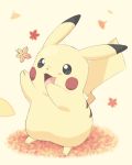  kamijou_shoutarou no_humans open_mouth pikachu pokemon pokemon_(creature) smile solo 
