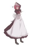  apron asasow dual_wielding hisui ladle maid maid_headdress pose red_hair redhead short_hair solo tsukihime 