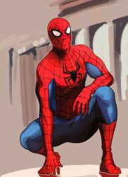  absurdres highres marvel non-web_source peter_parker solo spider-man spider-man:_brand_new_day spider-man_(original_suit) spider-man_(series) spider-man_logo 